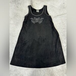 Black Velvet Embroidered Dress